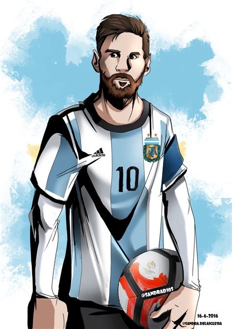 messi sketch with copa america trophy